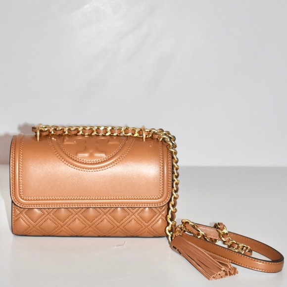 TORY BURCH KOBICHA LEATHER SMALL FLEMING CONVERTIBLE BAG - Picture 4 of 13